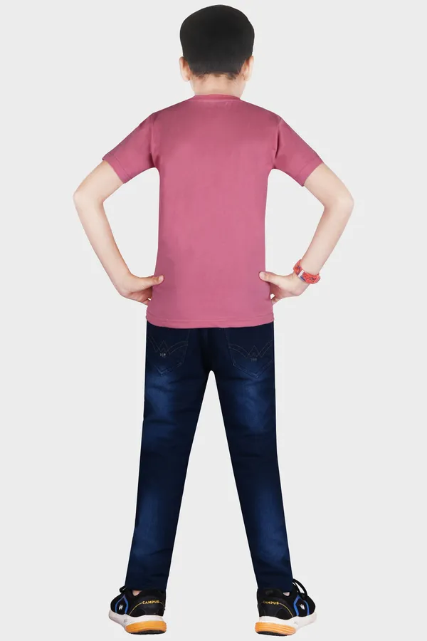 Pink_Polyester_Printed_Half_Sleeve_Casual_T_Shirt_For_Boys_&_Girls