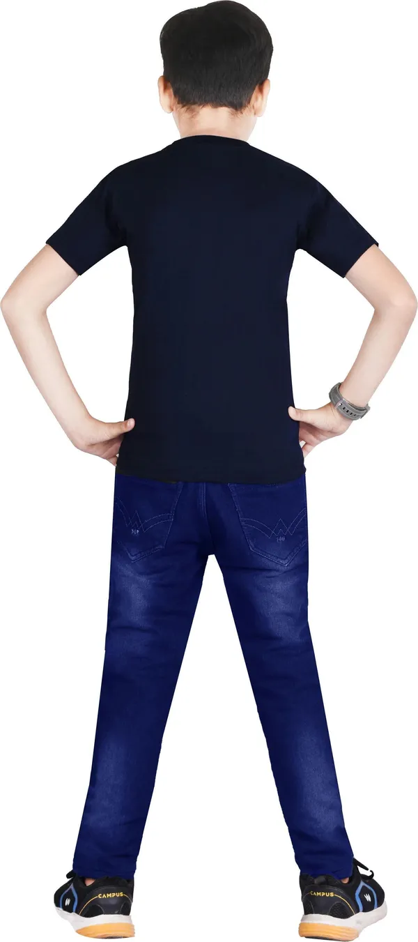Dark_Blue_Polyester_Printed_Half_Sleeve_Casual_T_Shirt_For_Boys_&_Girls