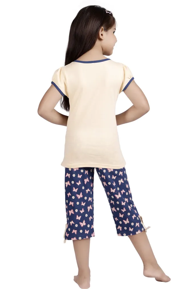 Yellow_Cotton_Printed_Half_Sleeve_Casual_Top_For_Girls