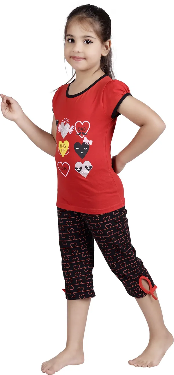 Red_Cotton_Printed_Half_Sleeve_Casual_Top_For_Girls