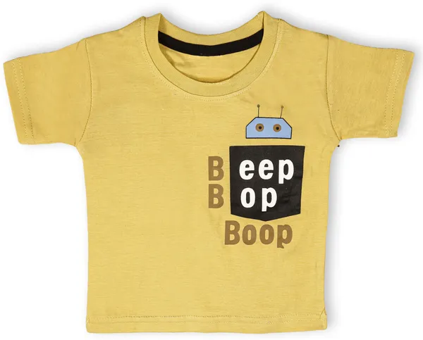 Yellow_Cotton_Printed__Casual_T-Shirt_&_Short_For_Baby_Boys_&_Baby_Girls