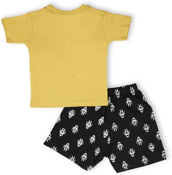 Yellow_Cotton_Printed__Casual_T-Shirt_&_Short_For_Baby_Boys_&_Baby_Girls