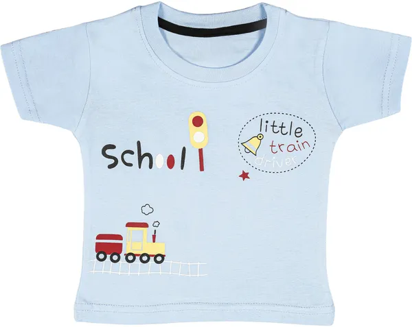 Blue_Cotton_Printed__Casual_T-Shirt_&_Short_For_Baby_Boys_&_Baby_Girls