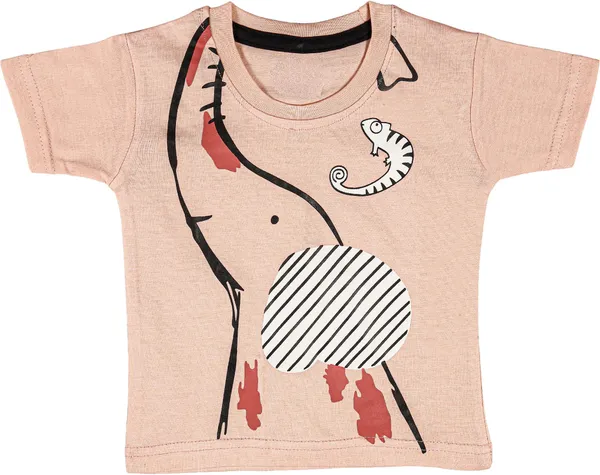 Orange_Cotton_Printed__Casual_T-Shirt_&_Short_For_Baby_Boys_&_Baby_Girls