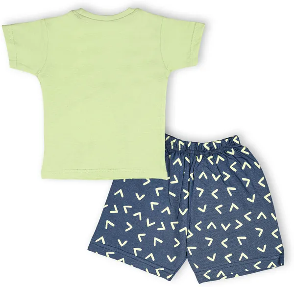 Green_Cotton_Printed__Casual_T-Shirt_&_Short_For_Baby_Boys_&_Baby_Girls