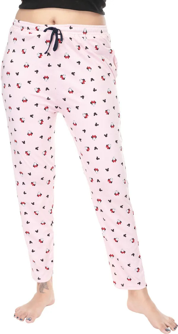 White_Cotton_Printed__Casual_Pyjama_For_Women