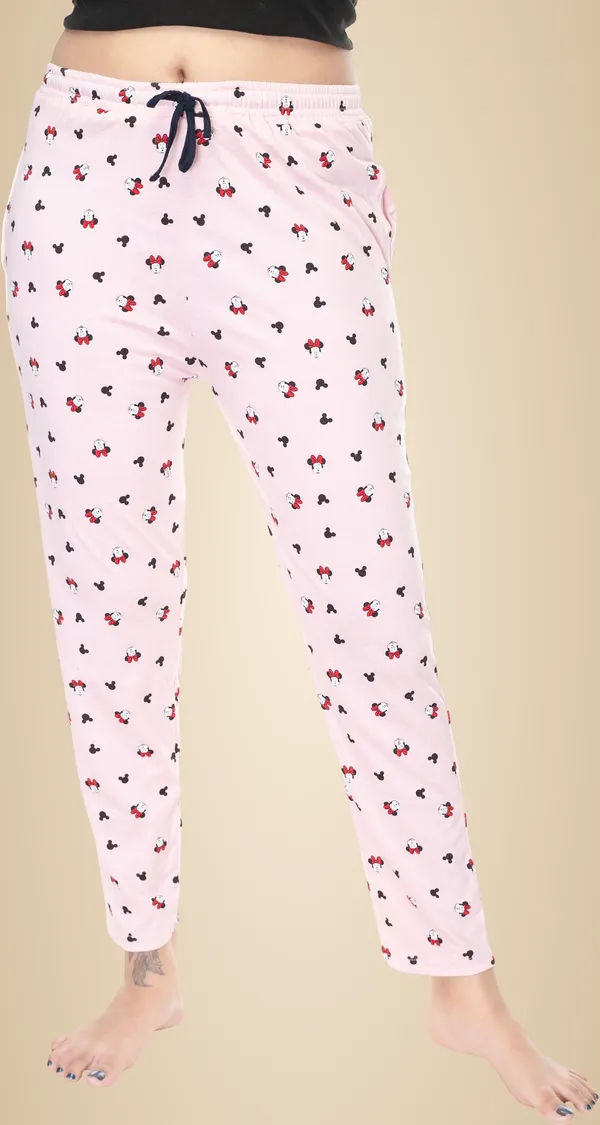 White_Cotton_Printed__Casual_Pyjama_For_Women