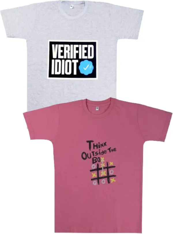 Pink_&_Grey_Organic_Cotton_Printed_Half_Sleeve_Casual_T_Shirt_For_Boys