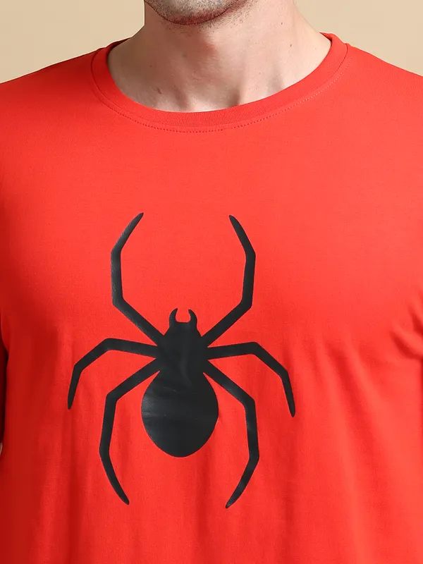 Red_Obsidian_Spider_Premium_Cotton_Round_Neck_T-Shirt