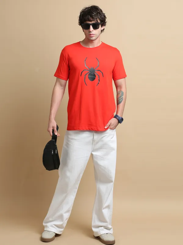 Red_Obsidian_Spider_Premium_Cotton_Round_Neck_T-Shirt