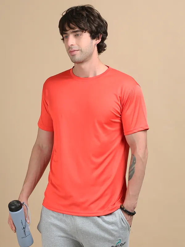 Red_Polyester_Round_Neck_Sports_T-Shirt_For_Men