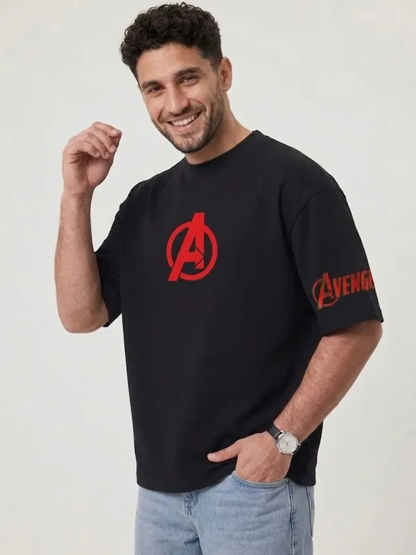 Avengers_Classic_Oversized_T-Shirt_–_Black