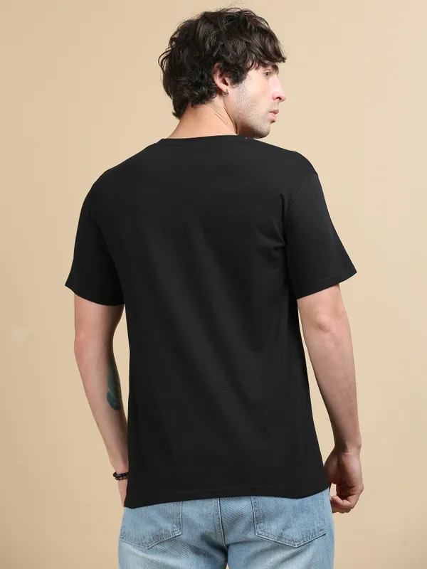 Black_Anchored_Compass__Cotton_Round_Neck_T-Shirt