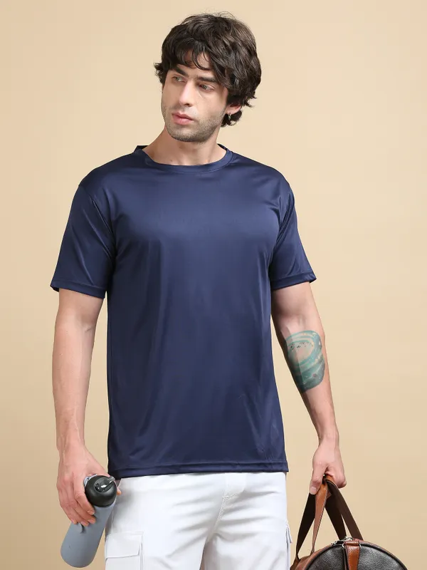 Navy_Blue_Polyester_Round_Neck_Sports_T-Shirt_For_Men