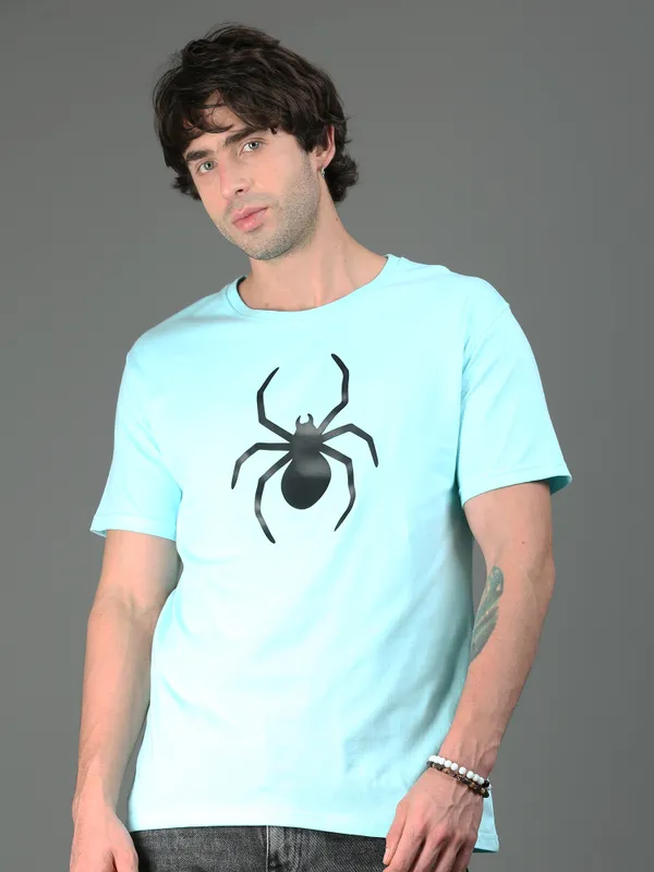 Mint_Obsidian_Spider_Premium_Cotton_Round_Neck_T-Shirt