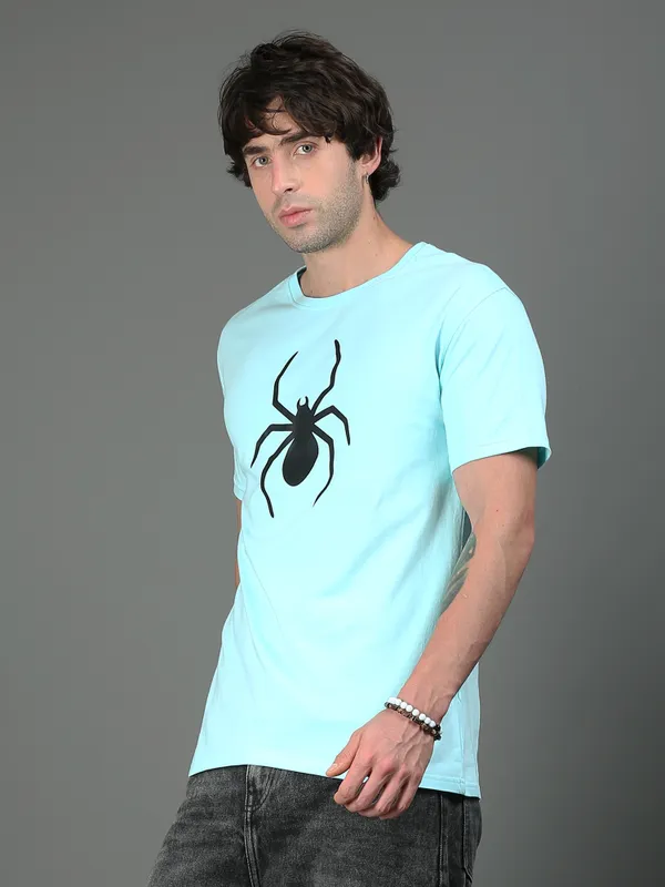 Mint_Obsidian_Spider_Premium_Cotton_Round_Neck_T-Shirt
