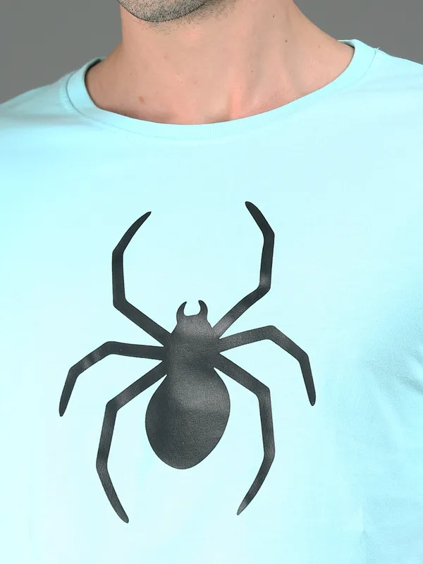 Mint_Obsidian_Spider_Premium_Cotton_Round_Neck_T-Shirt