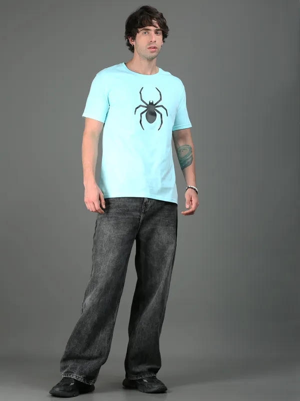 Mint_Obsidian_Spider_Premium_Cotton_Round_Neck_T-Shirt