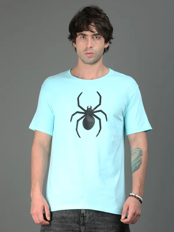 Mint_Obsidian_Spider_Premium_Cotton_Round_Neck_T-Shirt