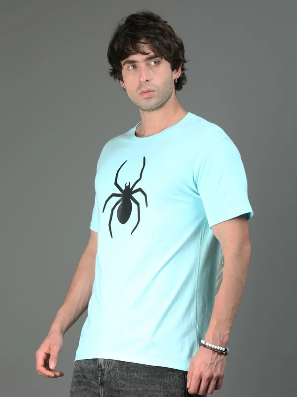 Mint_Obsidian_Spider_Premium_Cotton_Round_Neck_T-Shirt