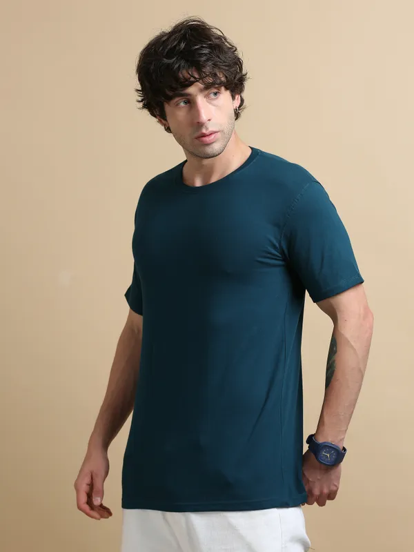 Teal_Blue_Essential_Cotton_Regular_Fit_Round_Neck_Tshirt