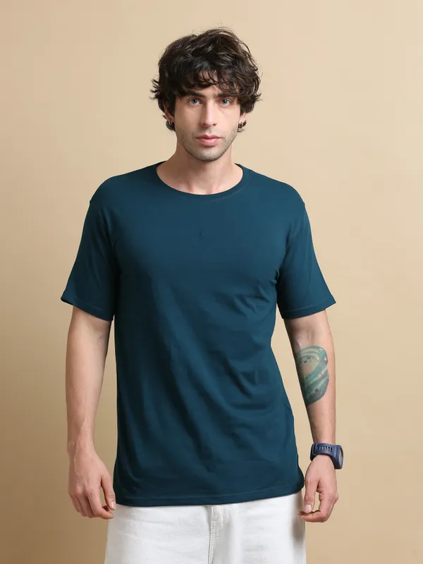 Teal_Blue_Essential_Cotton_Regular_Fit_Round_Neck_Tshirt