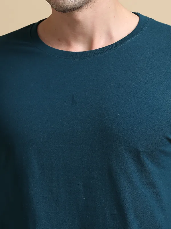 Teal_Blue_Essential_Cotton_Regular_Fit_Round_Neck_Tshirt