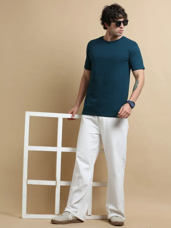Teal_Blue_Essential_Cotton_Regular_Fit_Round_Neck_Tshirt