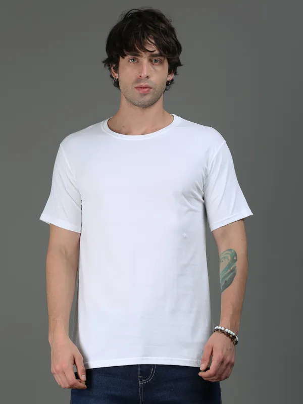 White_Cotton_Regular_Fit_Round_Neck_Tshirt