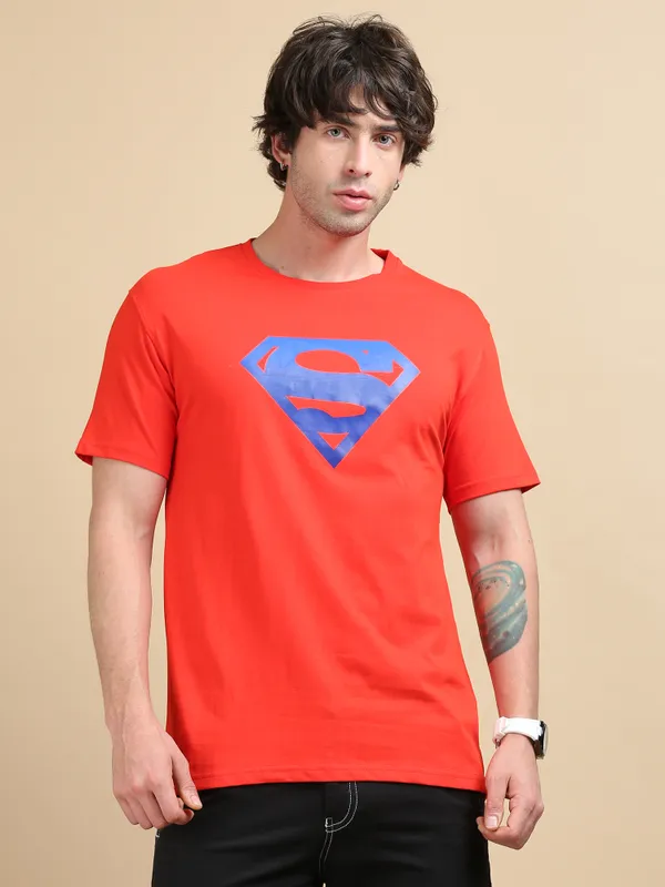 Red_Supercore_Cotton_Round_Neck_T-Shirt