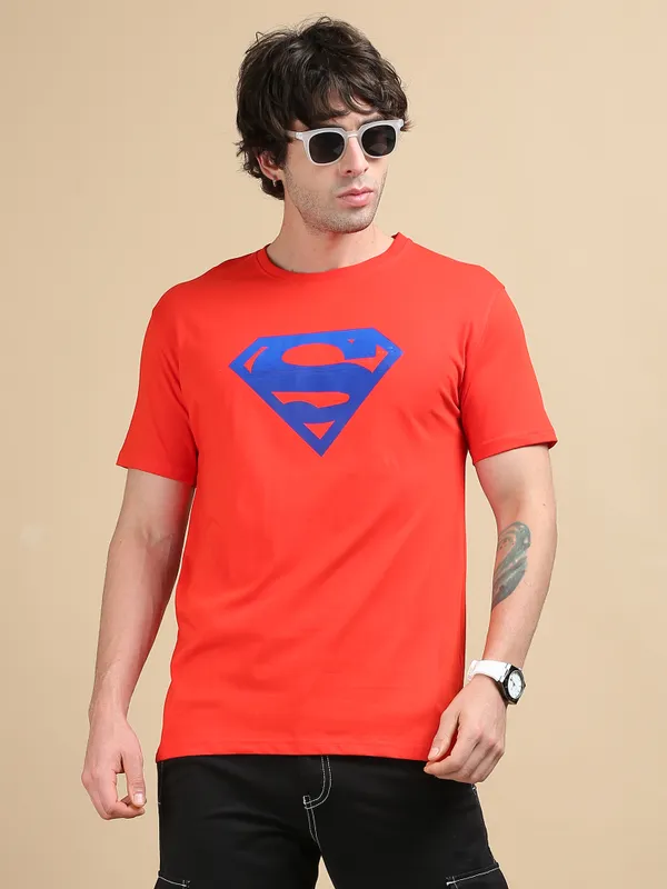 Red_Supercore_Cotton_Round_Neck_T-Shirt