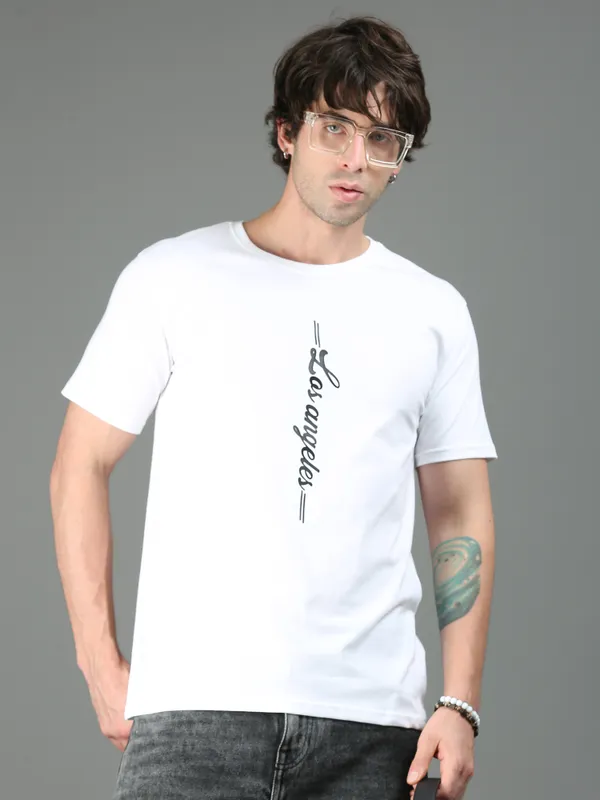 White_Los_Angeles_Classic_Cotton_T-Shirt