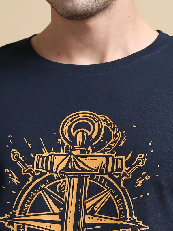 Navy_Blue_Anchored_Compass__Cotton_Round_Neck_T-Shirt