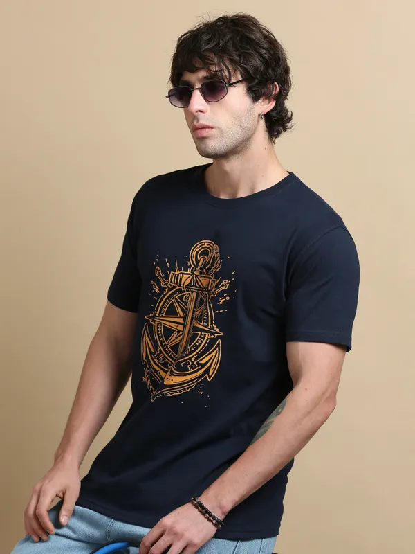 Navy_Blue_Anchored_Compass__Cotton_Round_Neck_T-Shirt