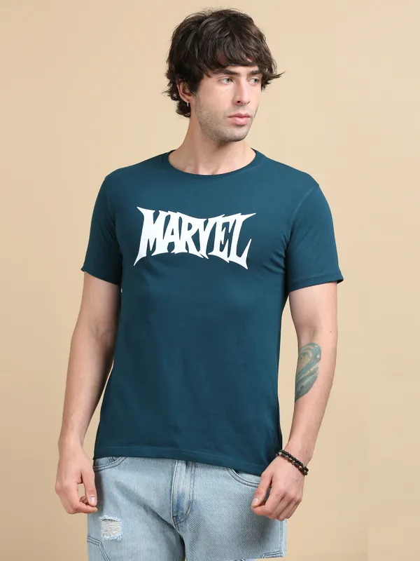 Teal_Blue_Monolith__Cotton_Round_Neck_T-Shirt