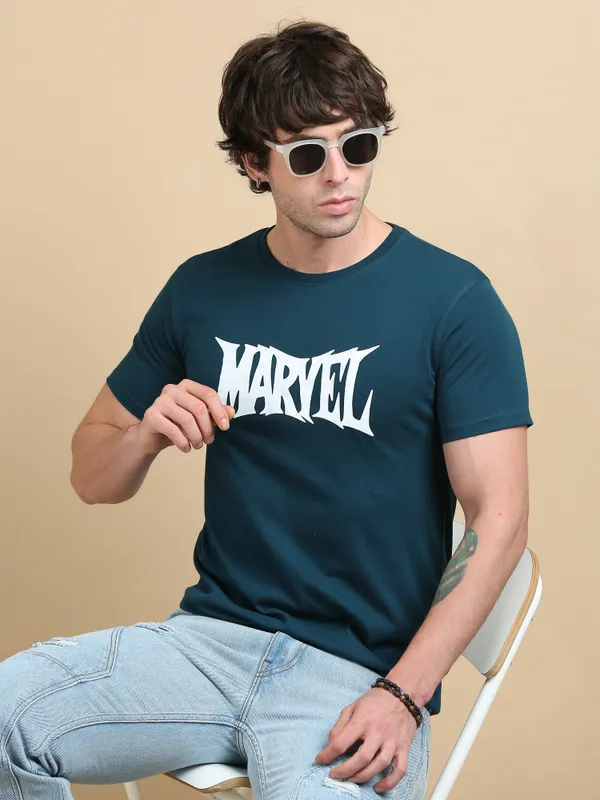 Teal_Blue_Monolith__Cotton_Round_Neck_T-Shirt