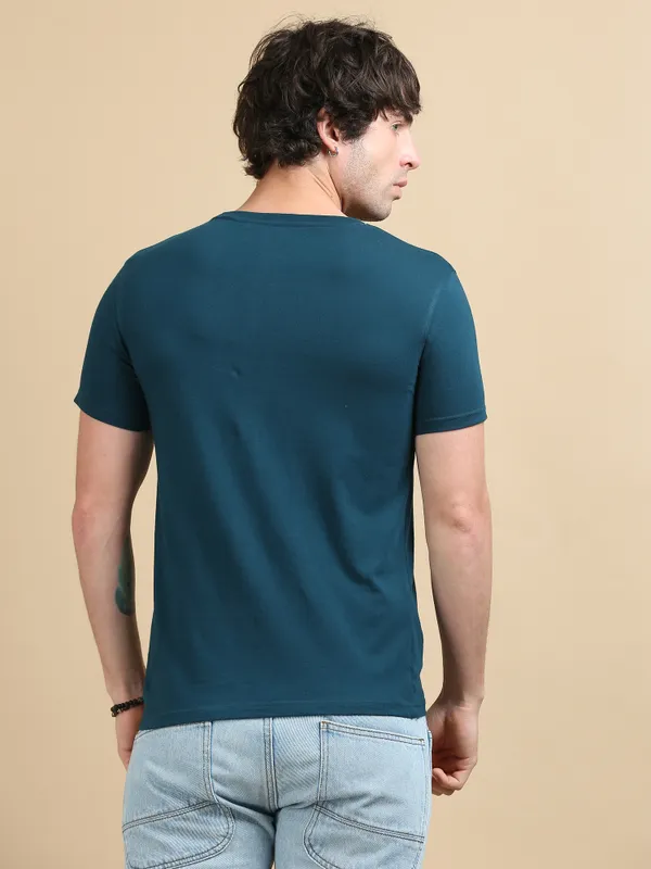 Teal_Blue_Monolith__Cotton_Round_Neck_T-Shirt