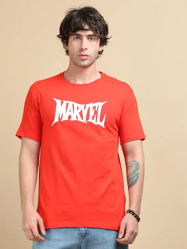 Red_Cotton_Printed_Round_Neck_T-Shirt_For_Men