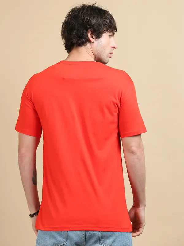Red_Cotton_Printed_Round_Neck_T-Shirt_For_Men