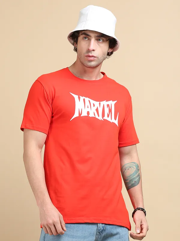 Red_Cotton_Printed_Round_Neck_T-Shirt_For_Men