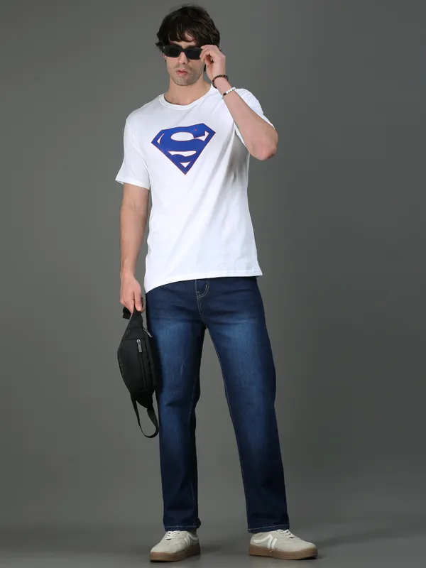 White_Supercore__Cotton_Round_Neck_T-Shirt