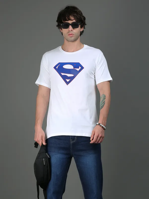 White_Supercore__Cotton_Round_Neck_T-Shirt