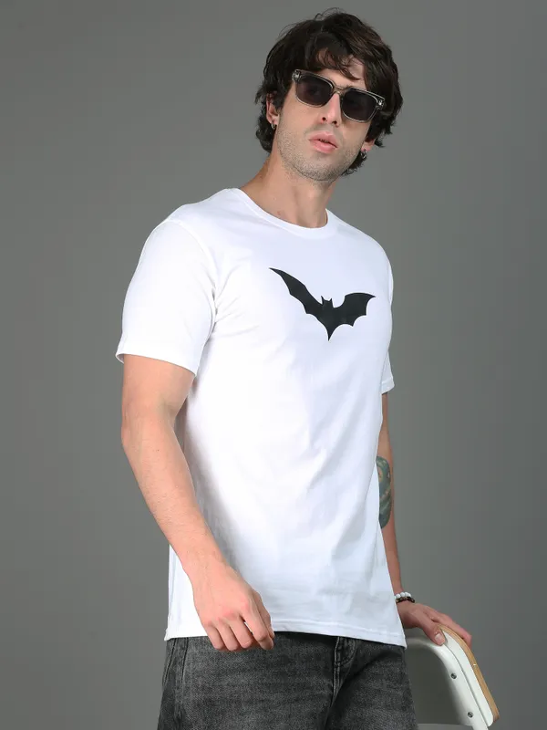 White_Nightwing_Cotton_Round_Neck_T-Shirt