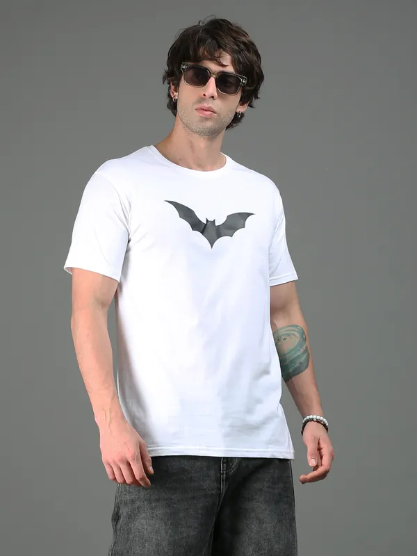 White_Nightwing_Cotton_Round_Neck_T-Shirt