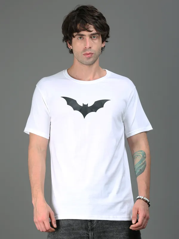 White_Nightwing_Cotton_Round_Neck_T-Shirt