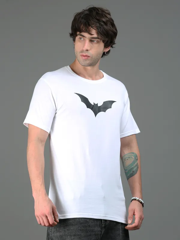 White_Nightwing_Cotton_Round_Neck_T-Shirt