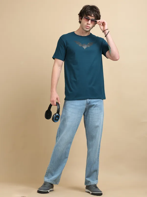 Teal_Blue_Nightwing_Cotton_Round_Neck_T-Shirt
