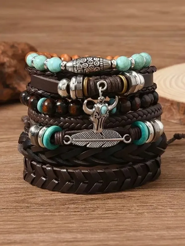 Braclet_For_Men_|_Men_Bracelet_|_Leather_Bracelet_|_Bracelet_Combo