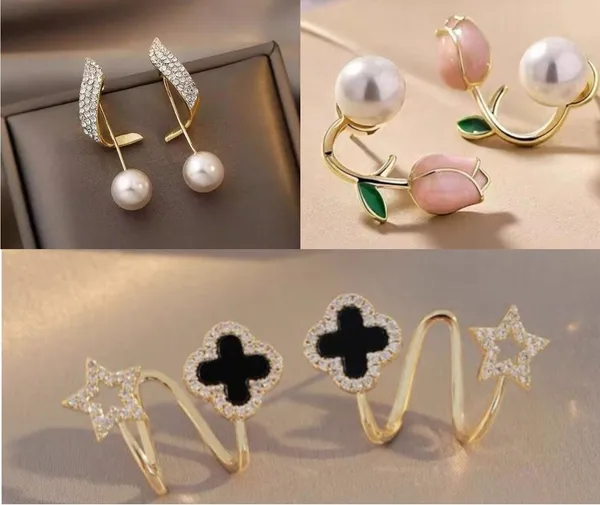 Gold_Alloy_Earring_Set_For_Women