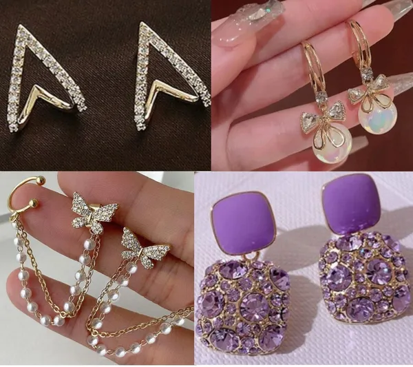 Gold_Alloy_Earring_Set_For_Women